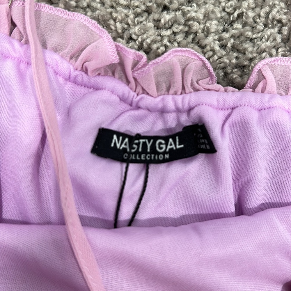 Nasty Gal Purple Ruffle Dress - Picture 2 of 3